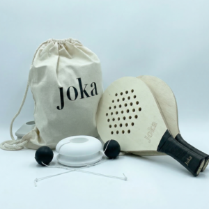 Joka Kit 2 joueurs — réinvention premium du Jokari pour adultes, kit sport de raquette nomade posable en 30 secondes